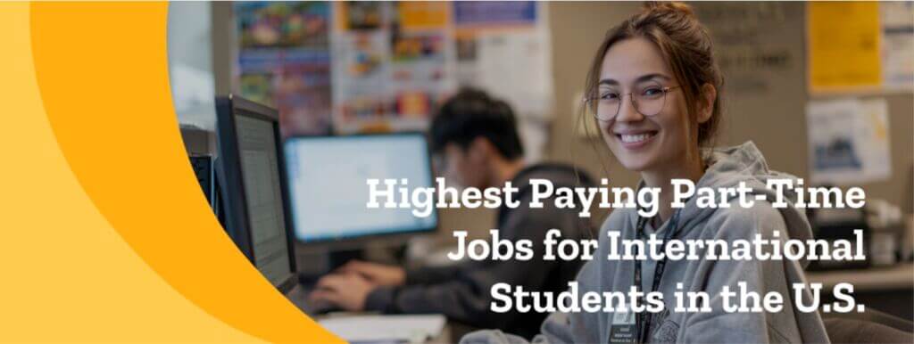 Student smiling about high paying job prospects available